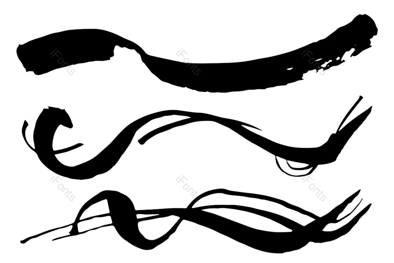 水墨图片,墨迹元素,笔触PNG,毛笔笔触免抠素材